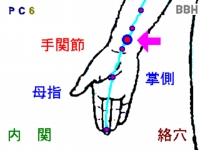 ストレスに効果のある「内関(ないかん)」というツボの図解