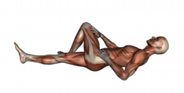 梨状筋症候群に効果のあるストレッチの図解